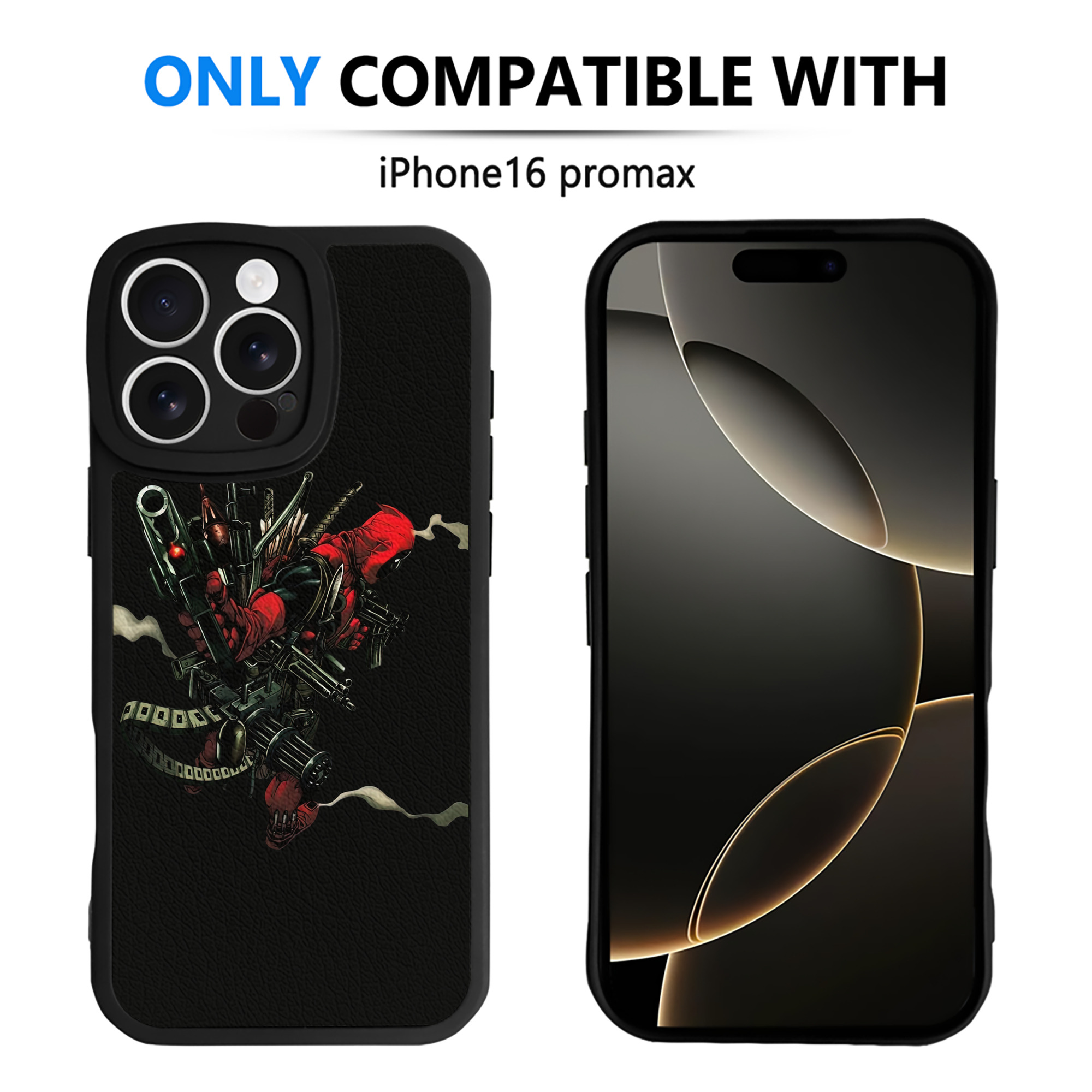 （画像用） Deadpool デッドプール 【iPhone 16シリーズ対応】シリコンスマホケース（レザー調） 材質：シリコン